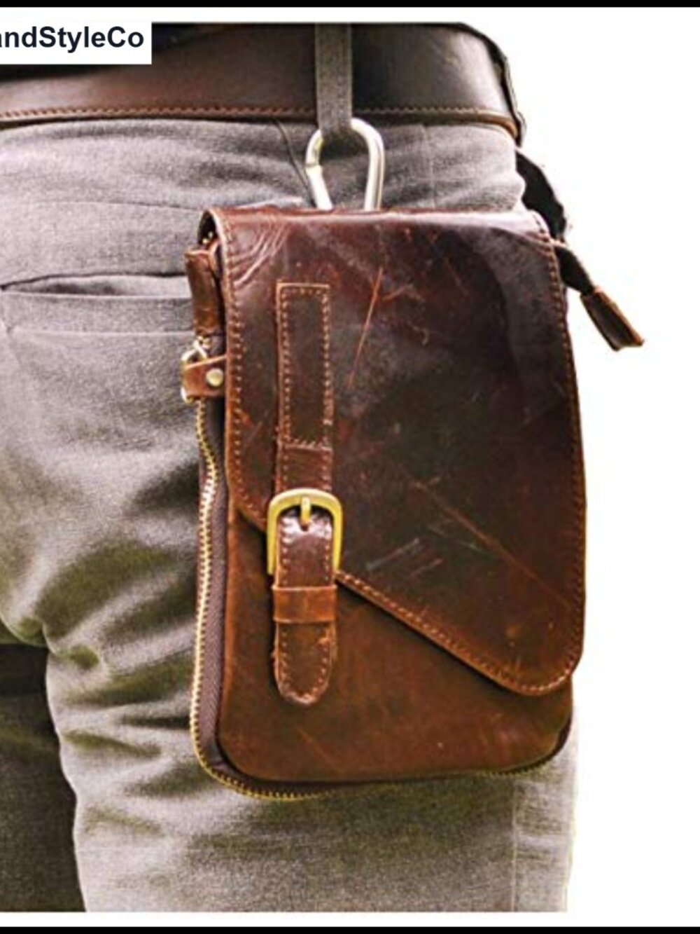 Genuine Leather Small Messenger Shoulder Satchel Belt Waist Bag Pack